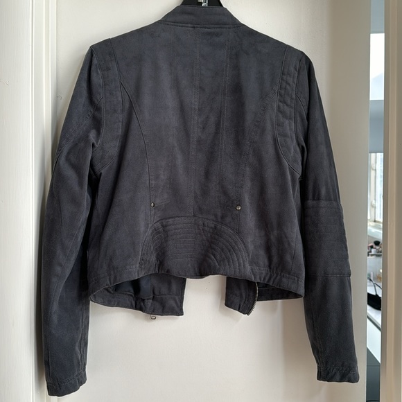 Black Swan Suede Jacket in Blue Stone - Picture 7 of 10